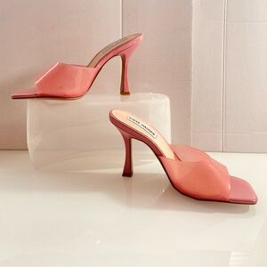Steve Madden Pink  Pastel Stiletto  Open Square Toe Slip On Size 7M Dress shoes